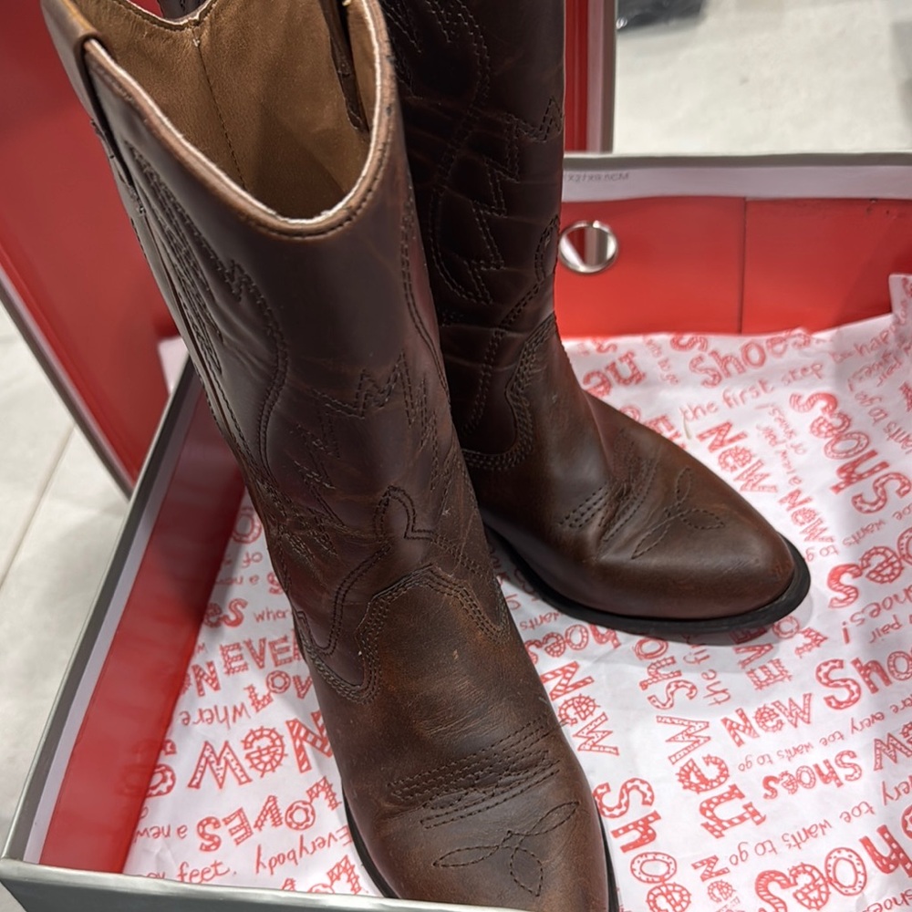 Brown Leather Cowboy Boots